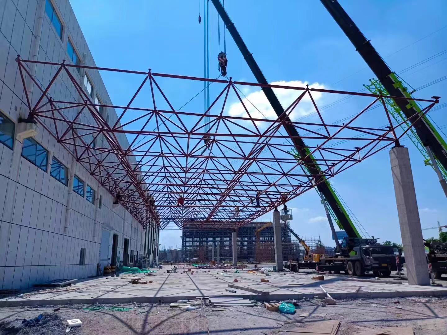 海口江苏宿迁国望高科纤维公司 -生活楼网架 成品库网架 立体库网架